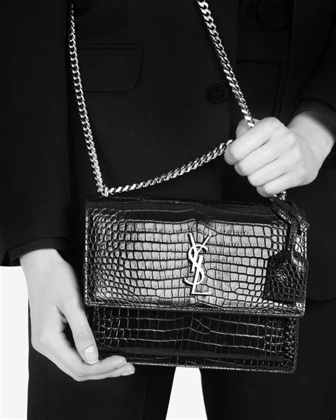 ysl sunset chain bag|ysl sunset bag medium croc.